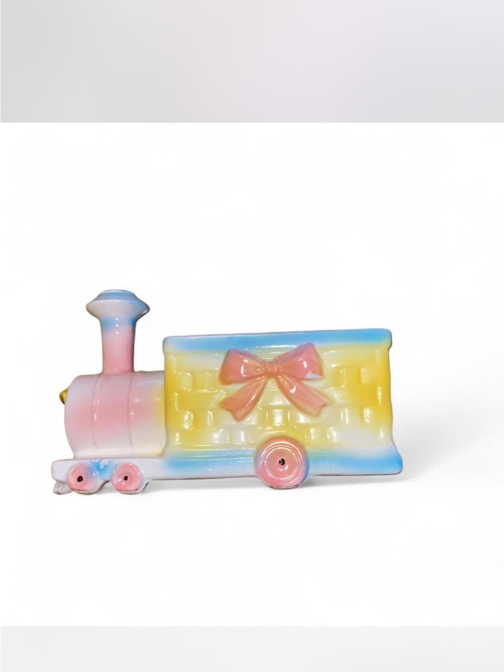 Vintage Pastel Train Planter